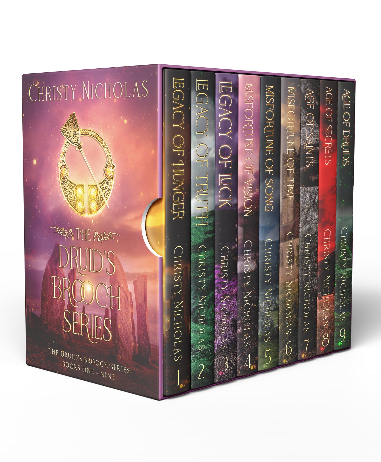 The Druid's Brooch Complete Series (9 Paperback books, no box)