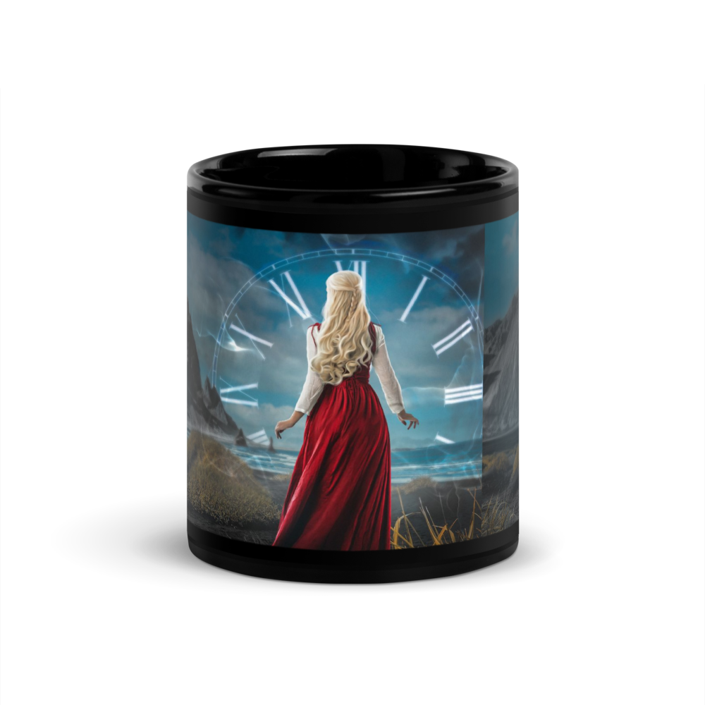 Black Glossy Mug - Past Storm and Fire