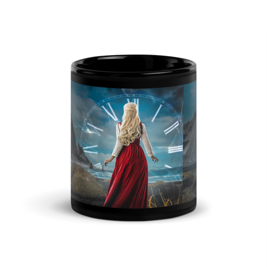 Black Glossy Mug - Past Storm and Fire