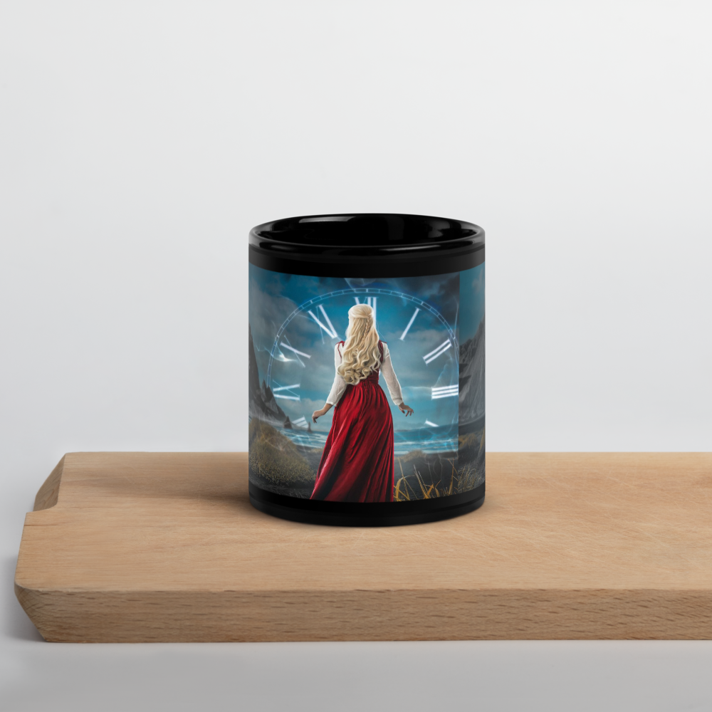 Black Glossy Mug - Past Storm and Fire