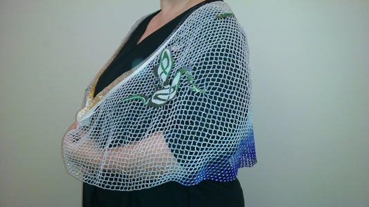 Green Dragon Beadwoven Shawl