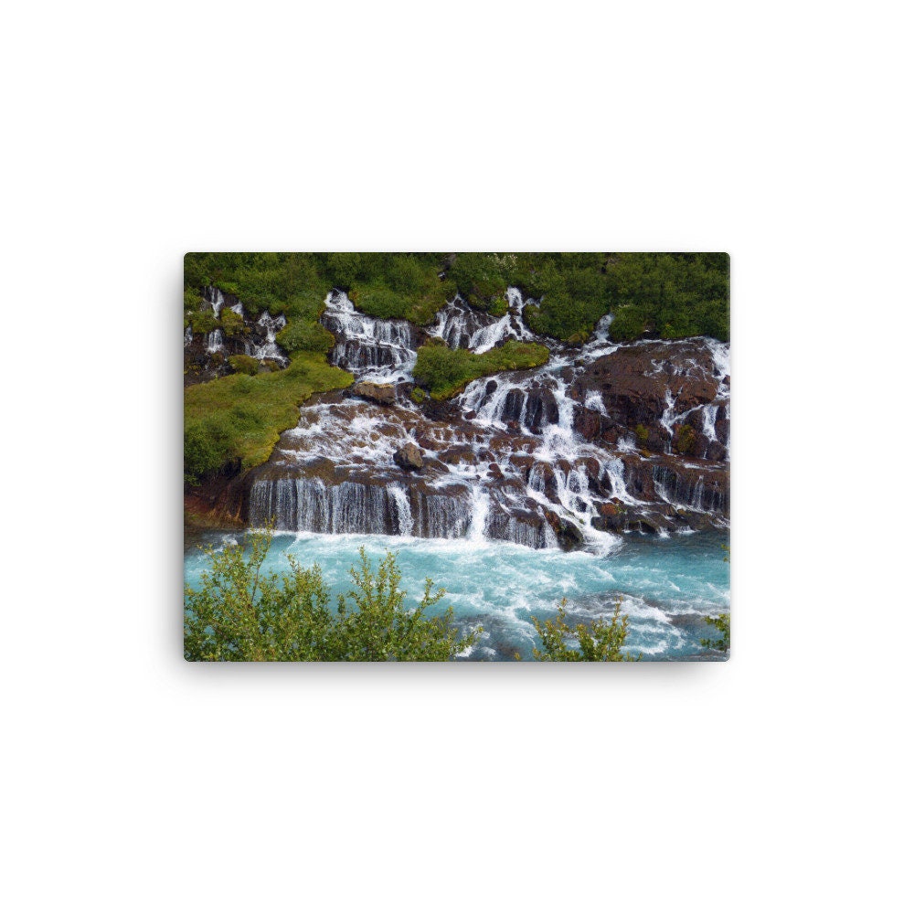 Hraunfossar Iceland Canvas