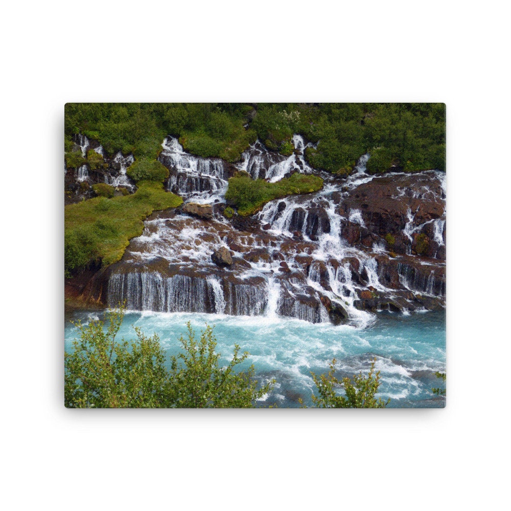 Hraunfossar Iceland Canvas