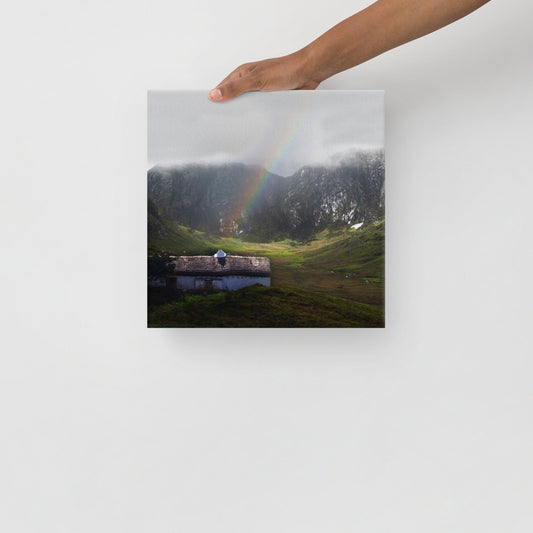 Rainbow Cottage Canvas