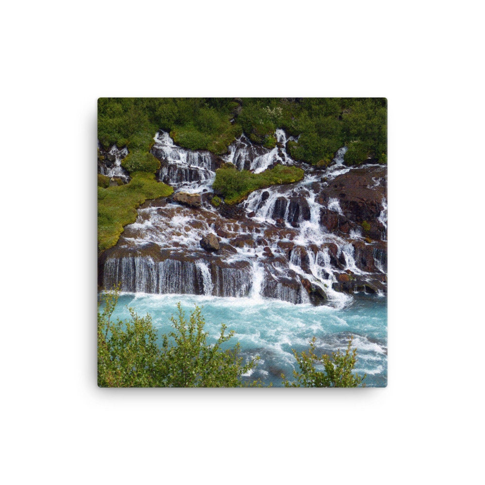 Hraunfossar Iceland Canvas