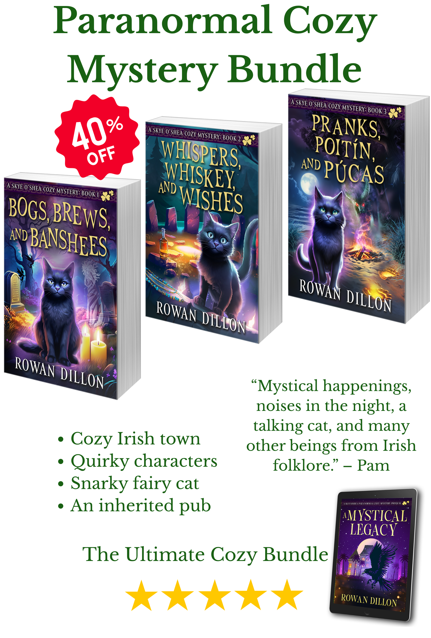 Skye O'Shea Paranormal Cozy Mystery Paperback Bundle