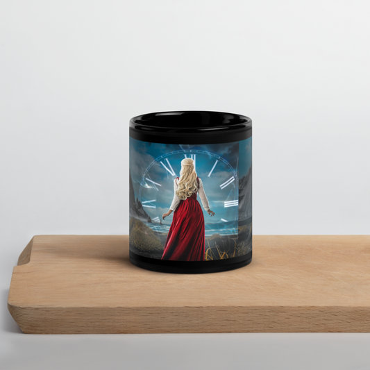 Black Glossy Mug - Past Storm and Fire