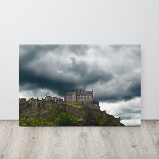 Edinburgh Castle Storm Canvas
