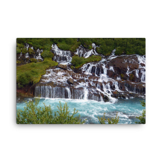 Hraunfossar Iceland Canvas