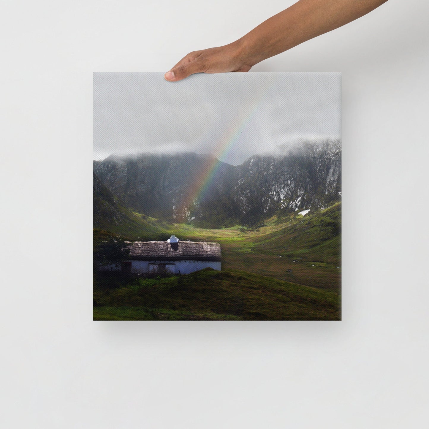 Rainbow Cottage Canvas